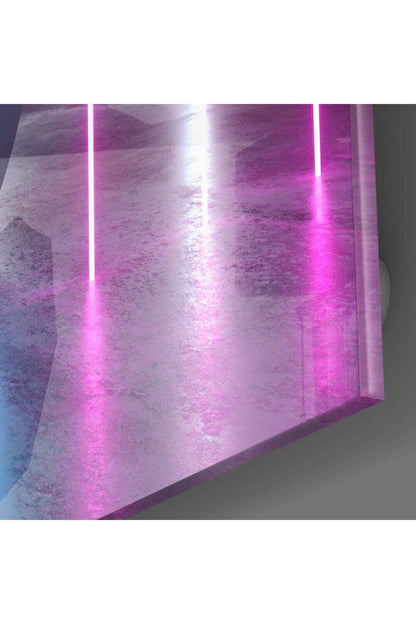 Neon Işıklar Cam Tablo