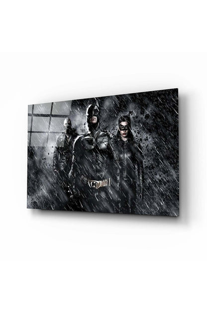 Batman, Catwomen Ve Bane Cam Tablo