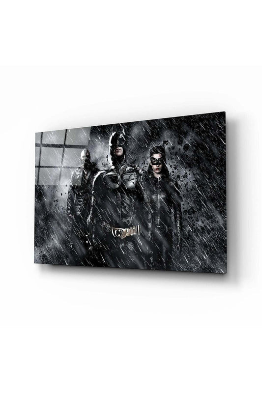 Batman, Catwomen Ve Bane Cam Tablo
