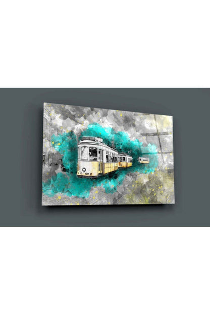 İllüstrasyon Tramvay Cam Tablo