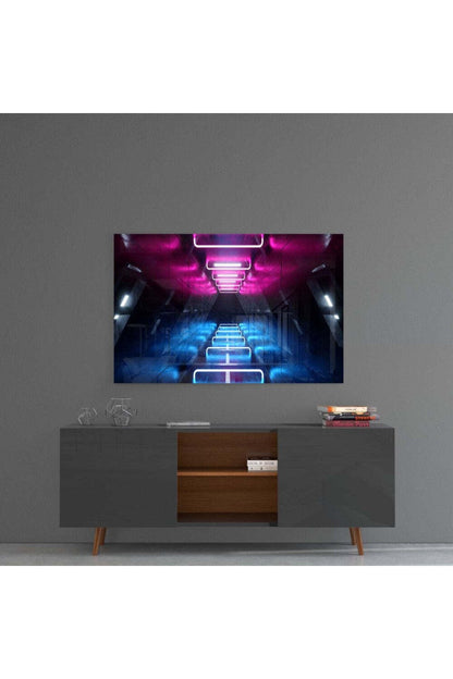 Neon Işıklar Cam Tablo