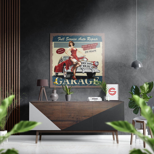 Vintage Garaj Fırçalı Metalik Alu-Dibond
