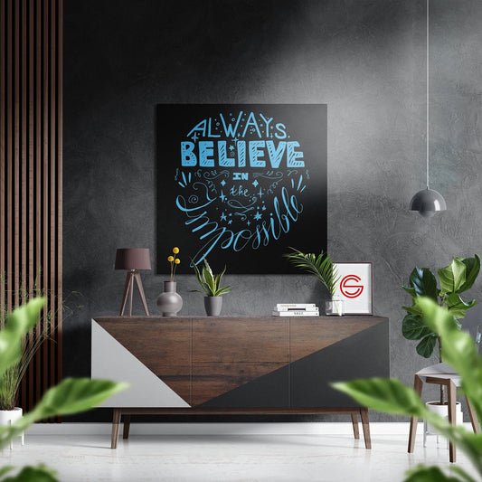 Always Believe Fırçalı Metalik Alu-Dibond