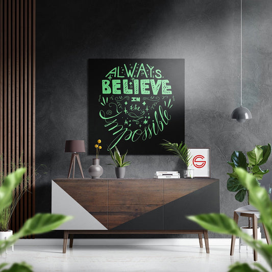 Always Believe Fırçalı Metalik Alu-Dibond