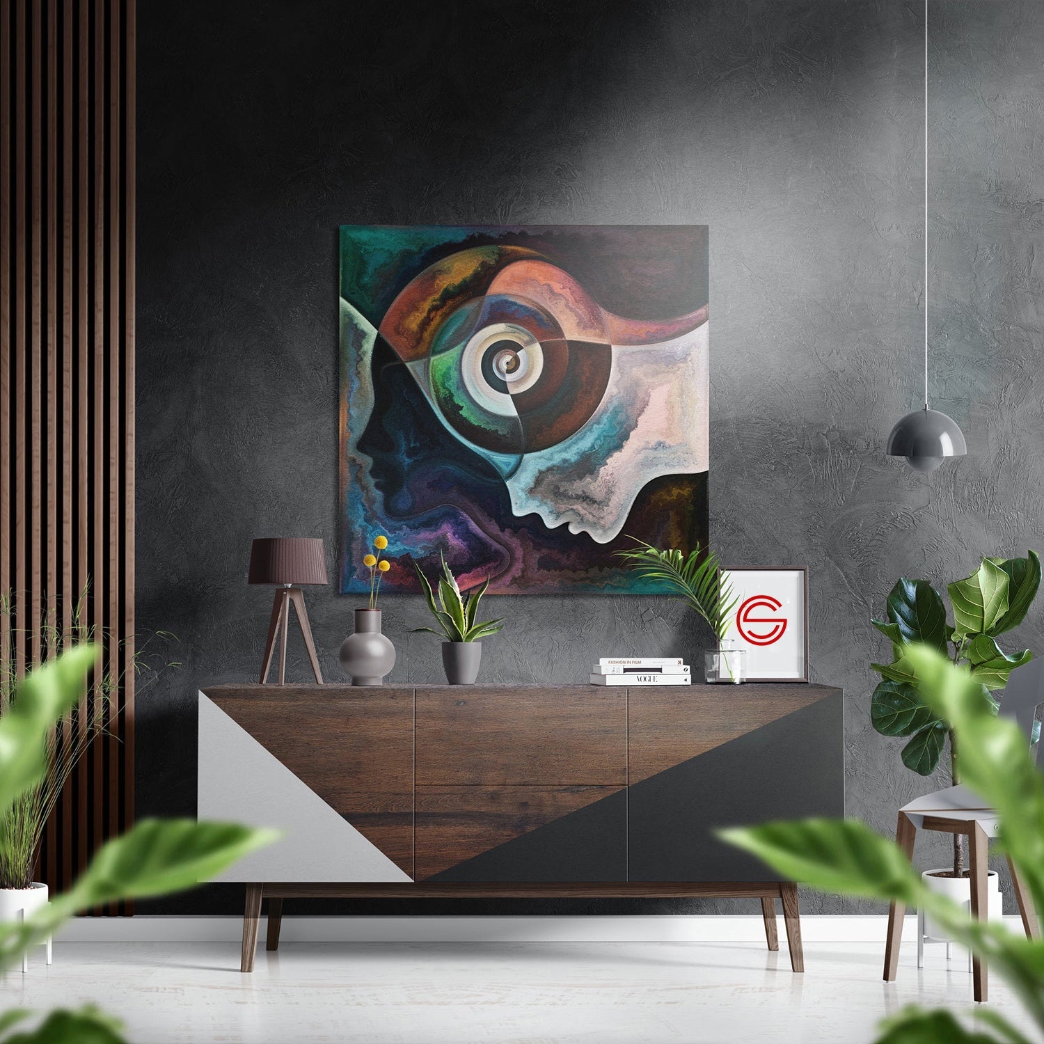 Spiral Düşünceler Fırçalı Metalik Alu-Dibond