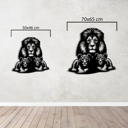 Aslan Ailesi Metal Tablo