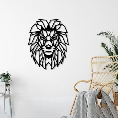 Modern Aslan Sanatı Metal Tablo