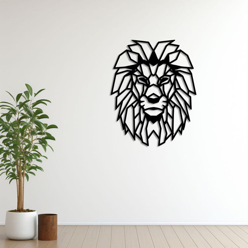 Modern Aslan Sanatı Metal Tablo