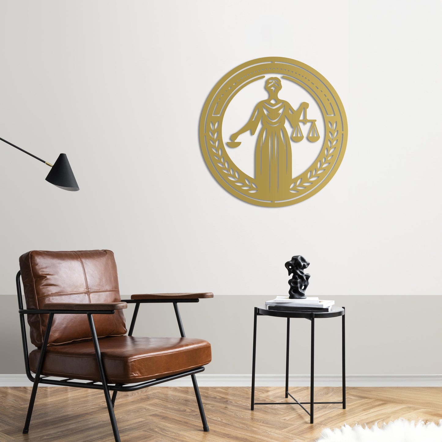 Metal Painting Symbol of Justice