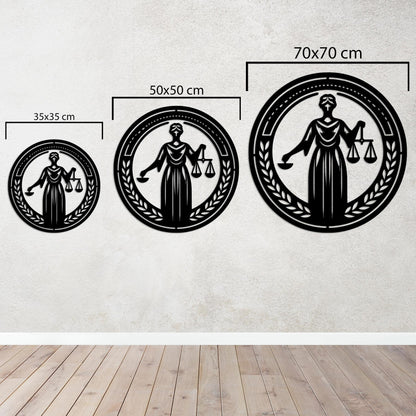 Metal Painting Symbol of Justice