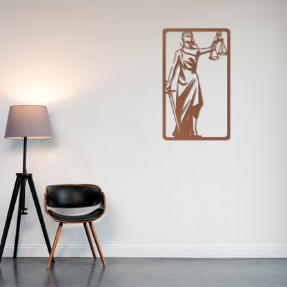 Silhouette of Justice Metal Painting