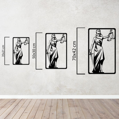 Silhouette of Justice Metal Painting