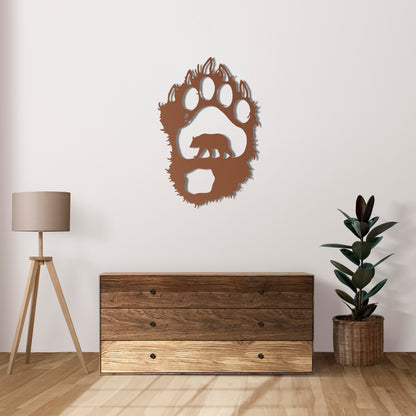 Bear Trail Traces Metal Painting