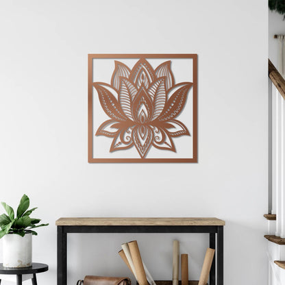 Barışın Simgesi: Lotus Çiçeği Metal Tablo