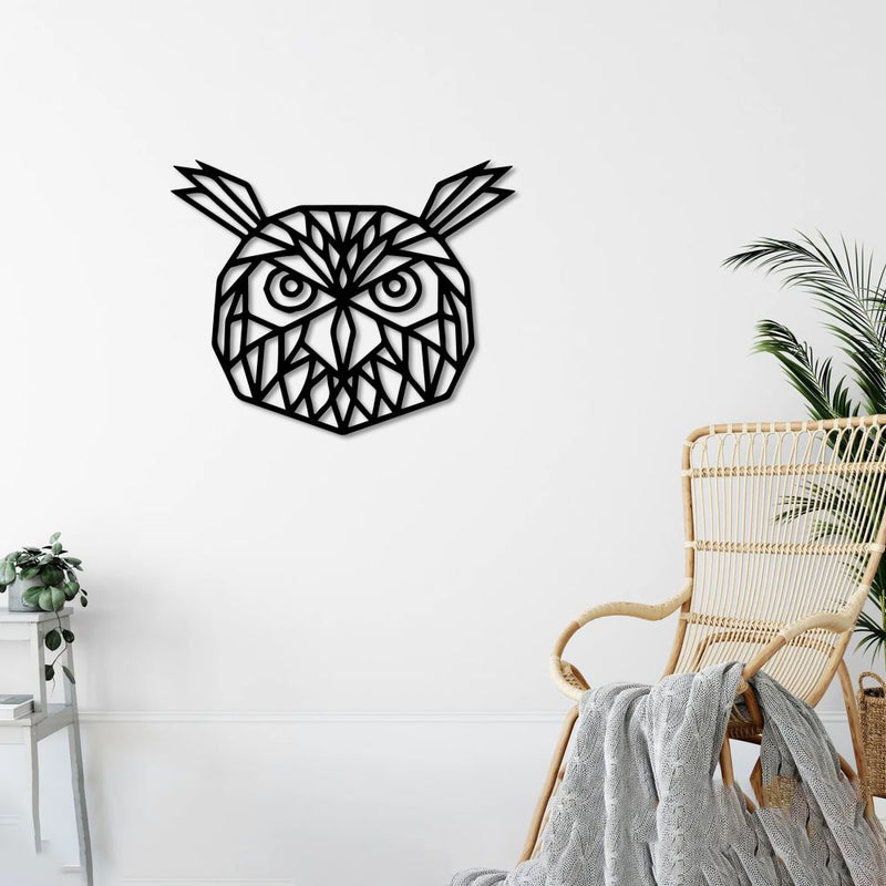 Gece Muhafızı Baykuş Metal Tablo