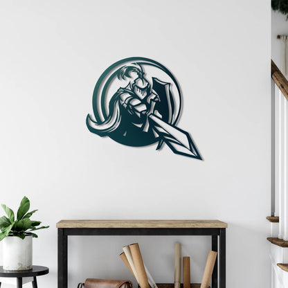 Brave Warrior Metal Painting