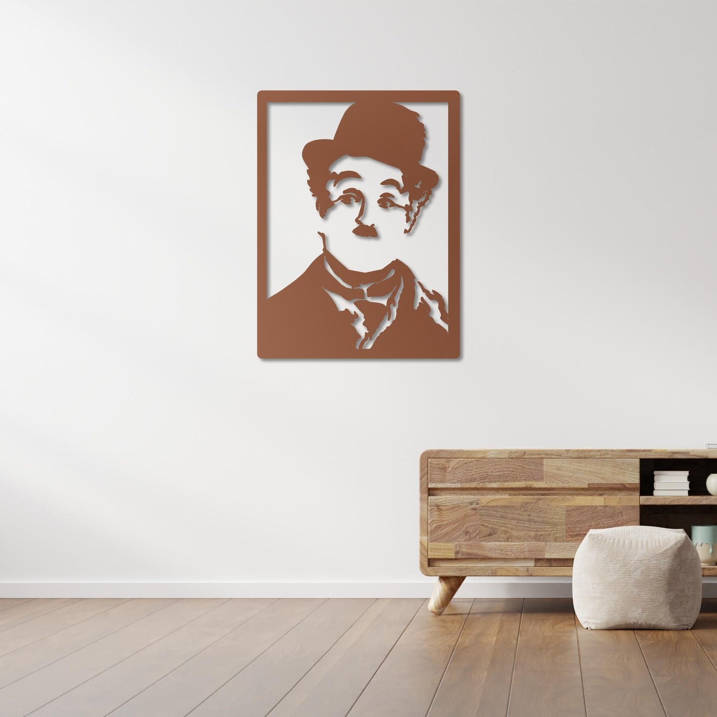 Charlie Chaplin Metal Tablo