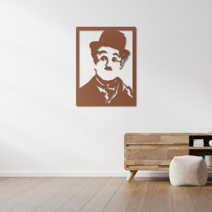 Charlie Chaplin Metal Tablo