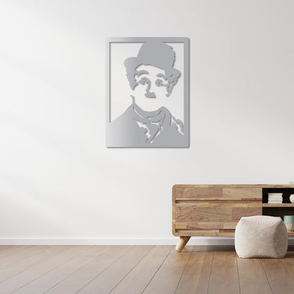 Charlie Chaplin Metal Tablo
