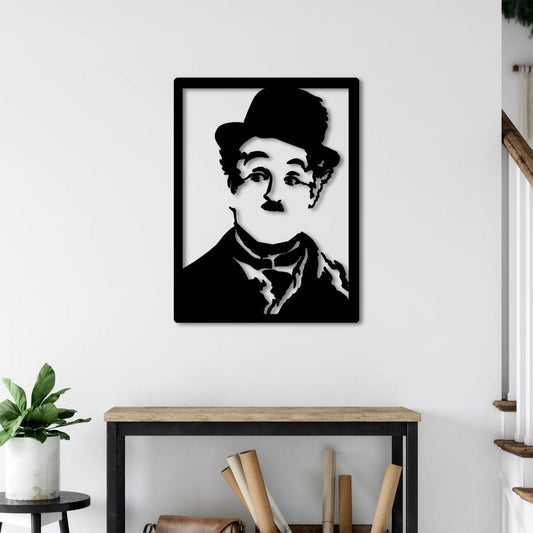 Charlie Chaplin Metal Tablo