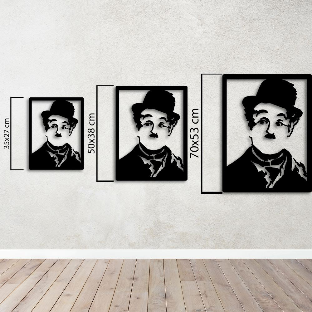 Charlie Chaplin Metal Tablo