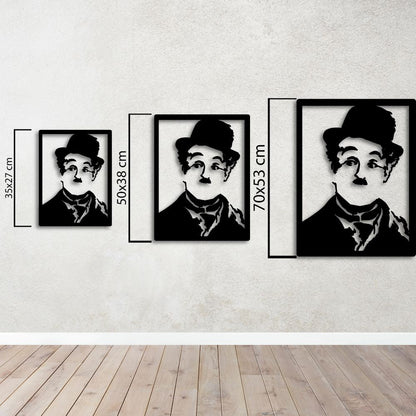 Charlie Chaplin Metal Tablo