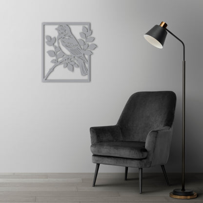 Doğa Şarkısı Kuş Metal Tablo