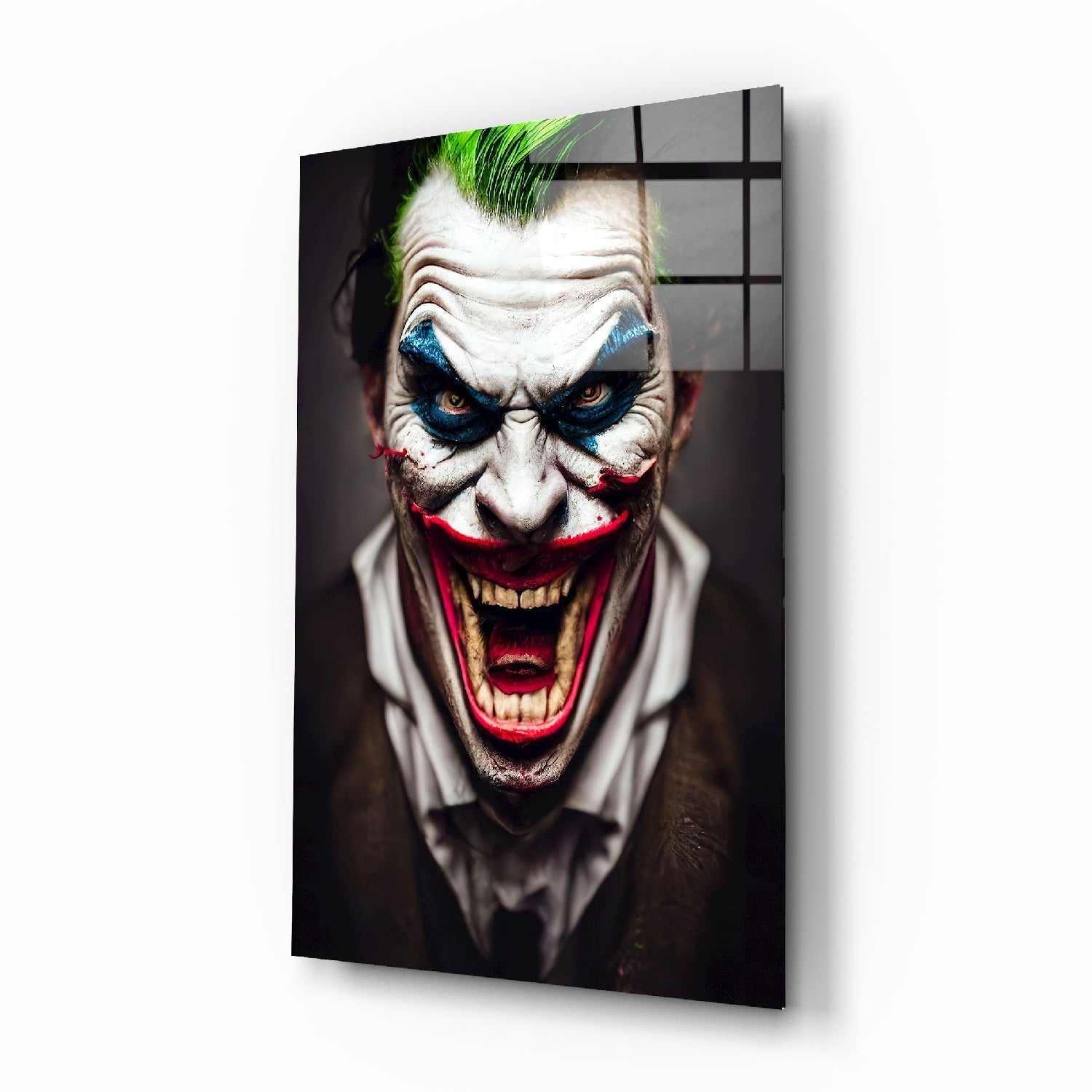 Joker Gülümsemesi Cam Tablo