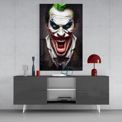 Joker Gülümsemesi Cam Tablo