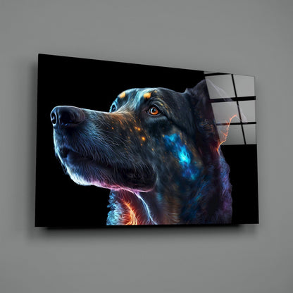 Uzay Köpeği Cam Tablo