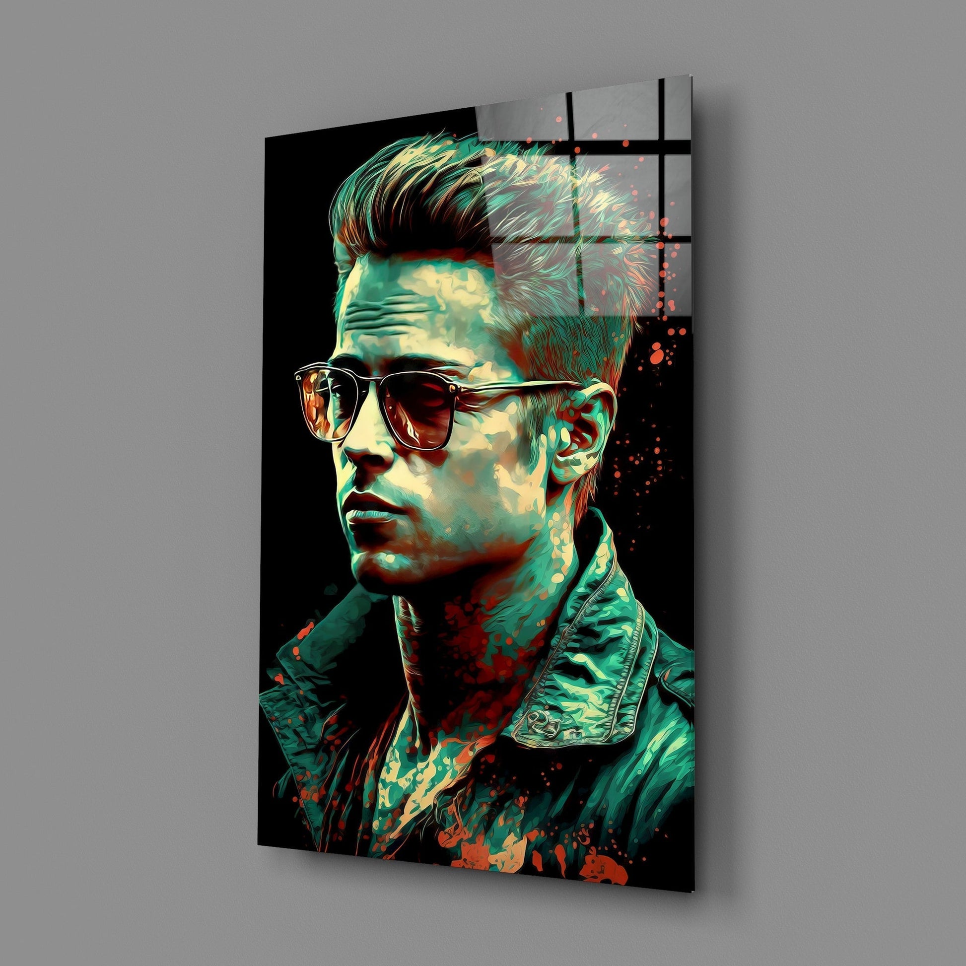 Fight Club - Tyler Durden Glass Wall Art  || Designers Collection