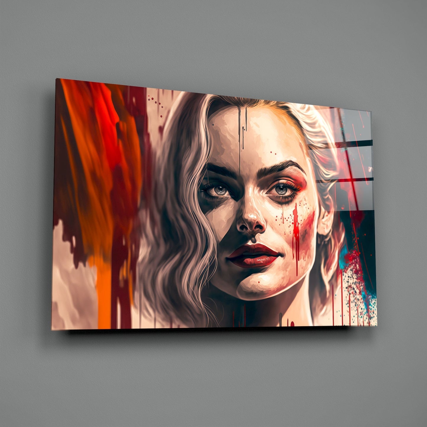 Harley Quinn Glass Wall Art  || Designers Collection