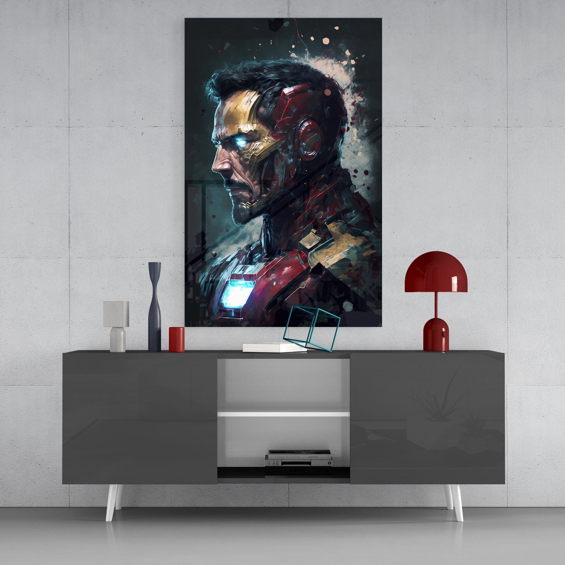 Iron Man Glass Wall Art  || Designers Collection