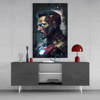 Iron Man Glass Wall Art  || Designers Collection