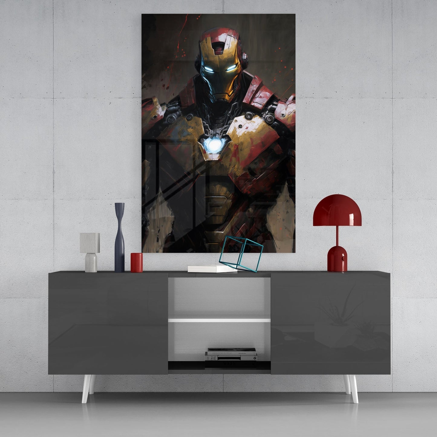 Iron Man Glass Wall Art  || Designers Collection