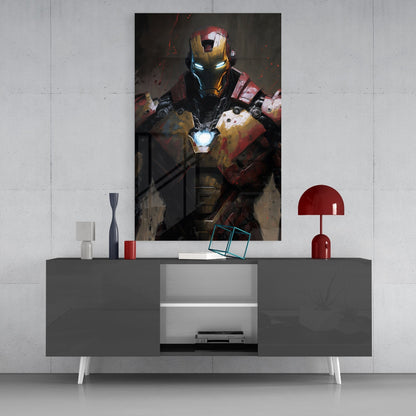 Iron Man Glass Wall Art  || Designers Collection