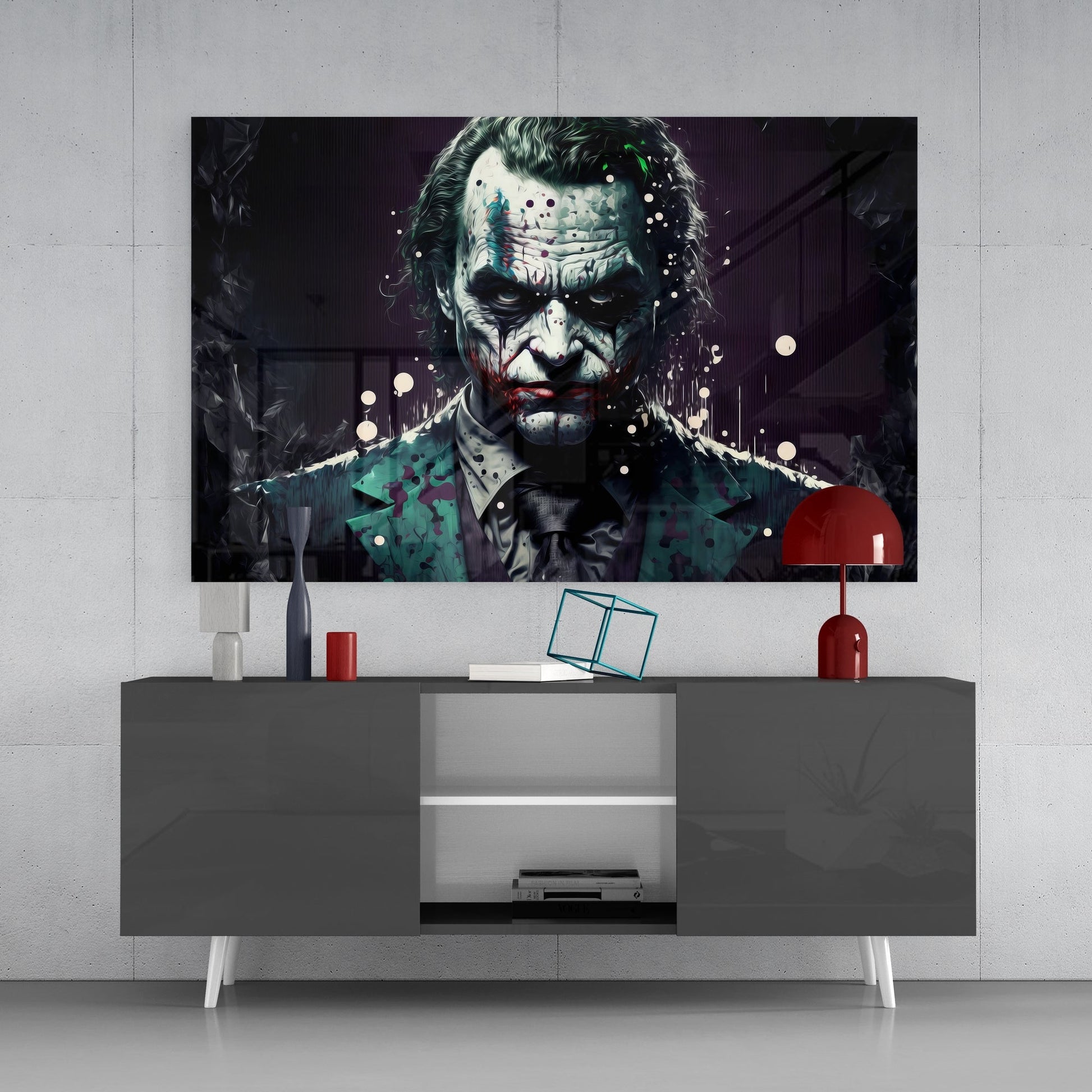 Joker Glass Wall Art  || Designers Collection