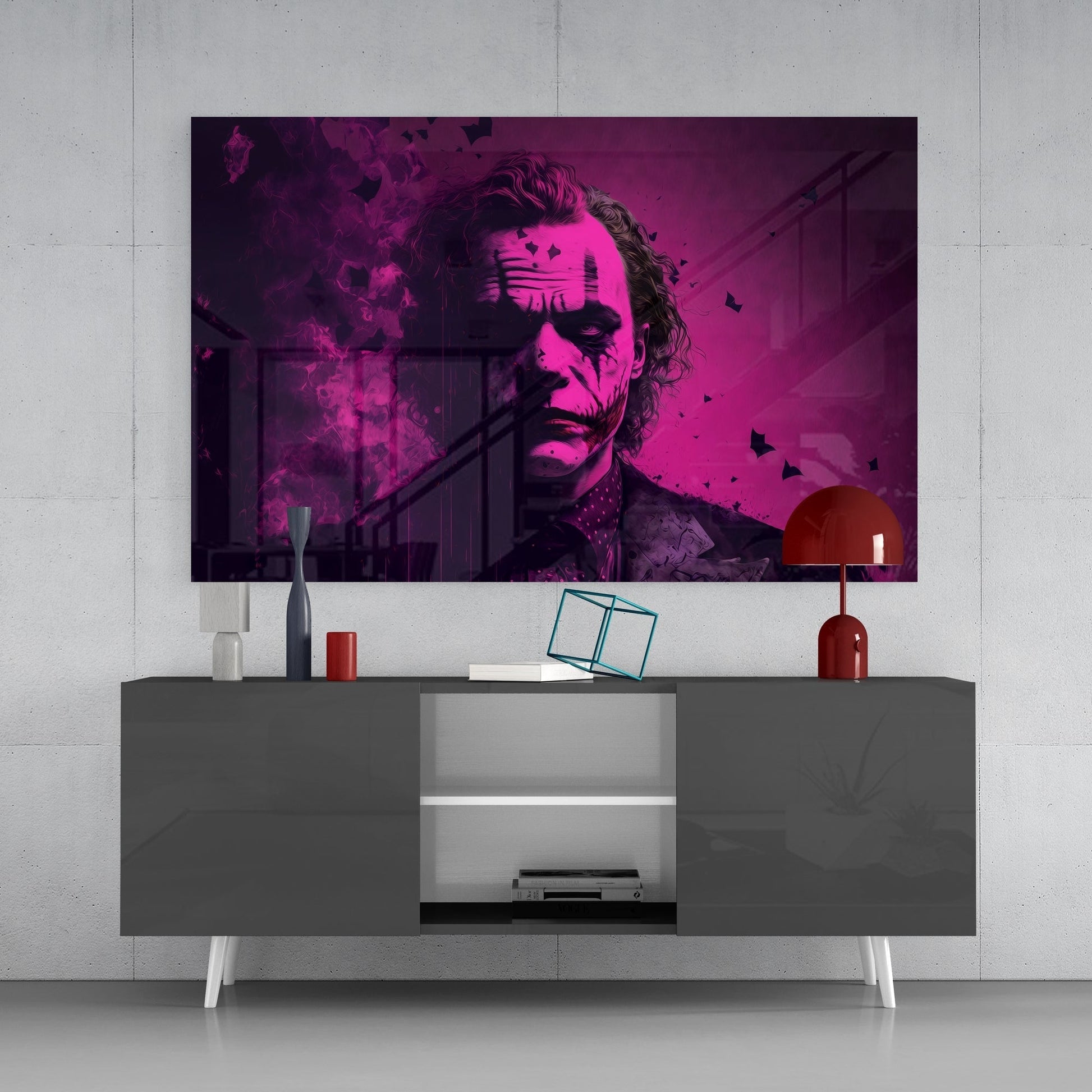 Joker Glass Wall Art  || Designers Collection