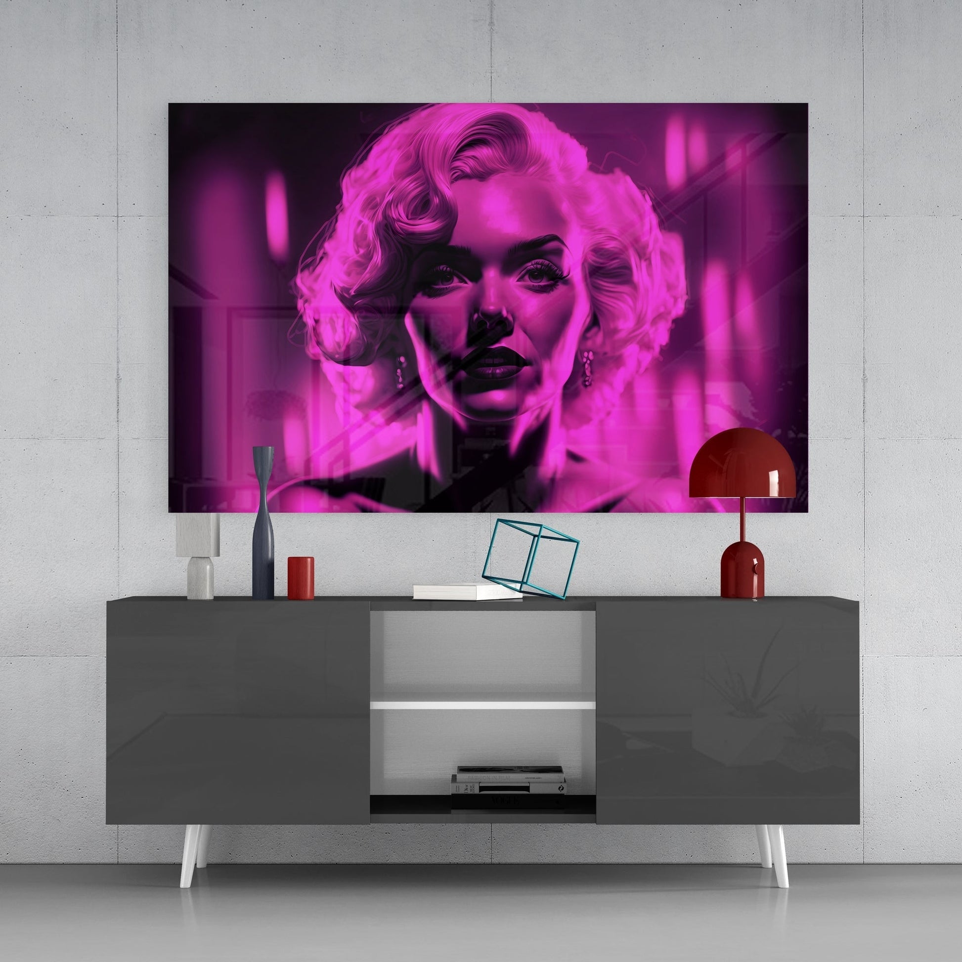Marilyn Monroe Glass Wall Art  || Designers Collection