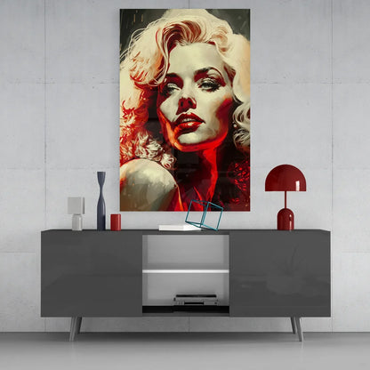 Marilyn Monroe Glass Wall Art  || Designers Collection