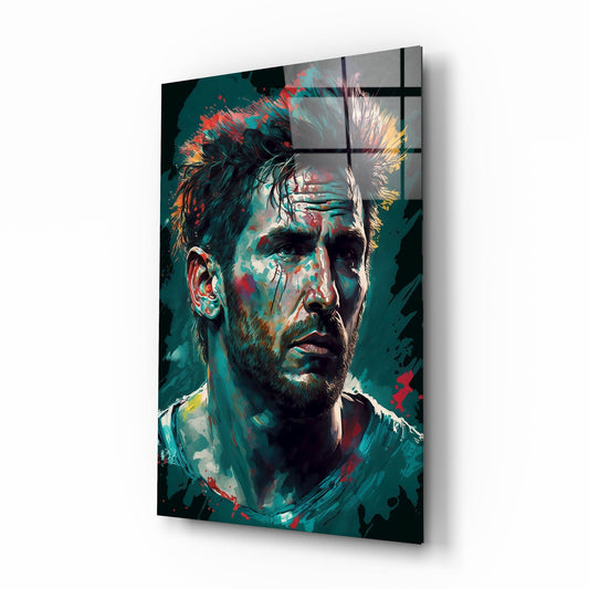 Messi Glass Wall Art  || Designers Collection