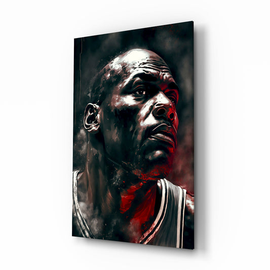 Michael Jordan Glass Wall Art  || Designers Collection