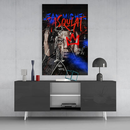 Style of Jean-Michel Basquiat Glass Wall Art || Designers Collection