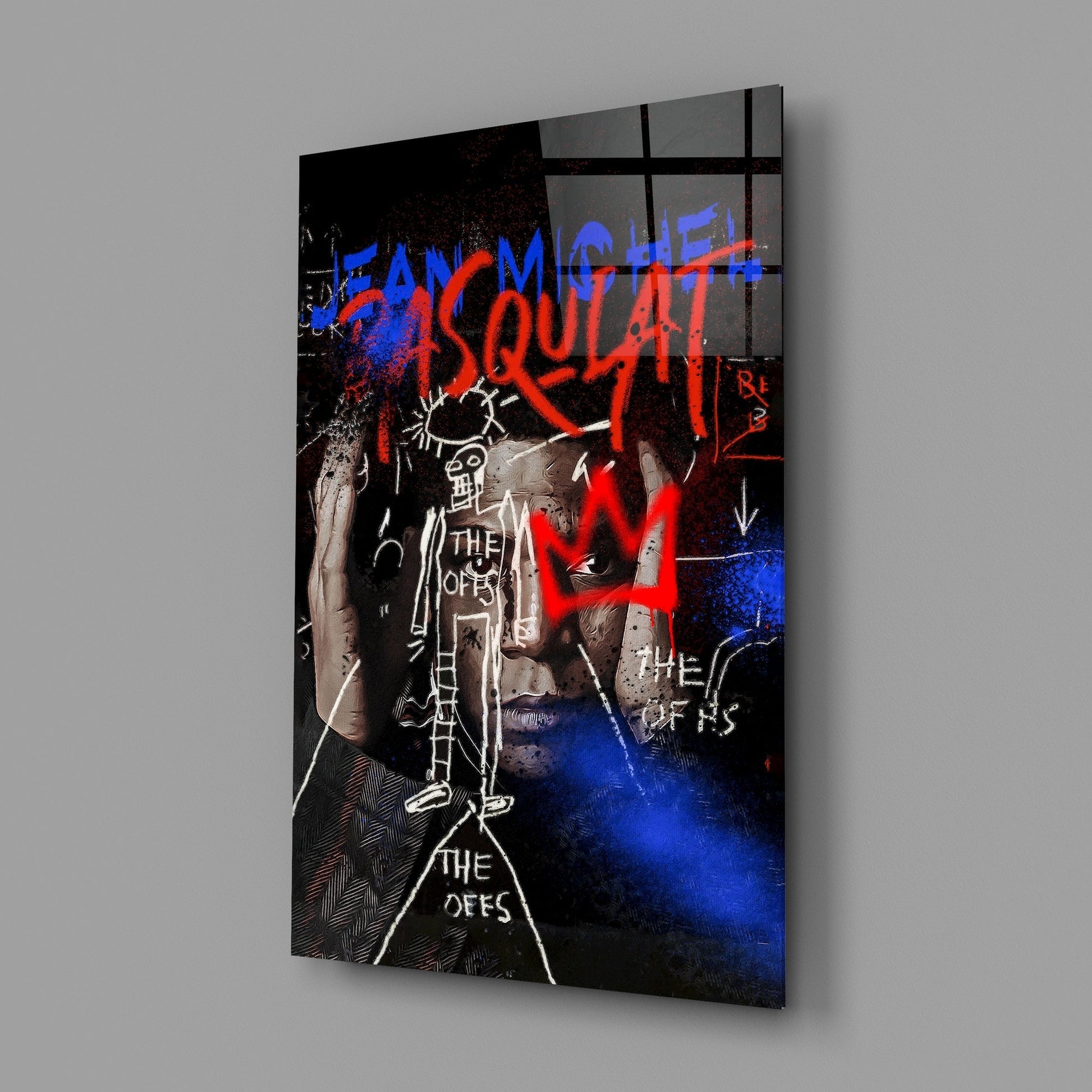 Style of Jean-Michel Basquiat Glass Wall Art || Designers Collection