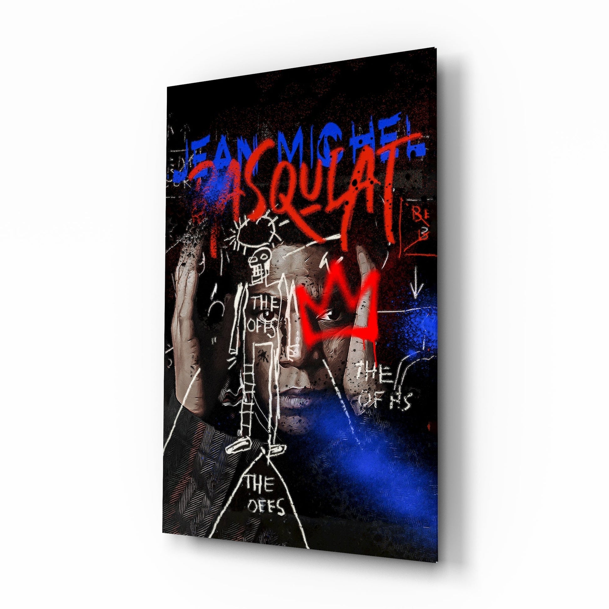 Style of Jean-Michel Basquiat Glass Wall Art || Designers Collection