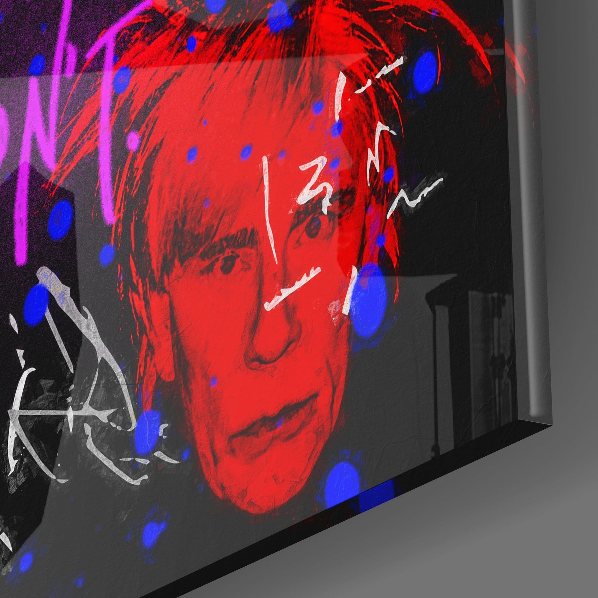 Andy Warhol and Himself Glass Wall Art || Designers Collection
