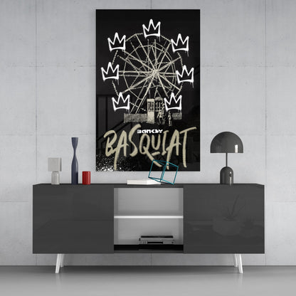 Banksy Basquiat Glass Wall Art || Designers Collection