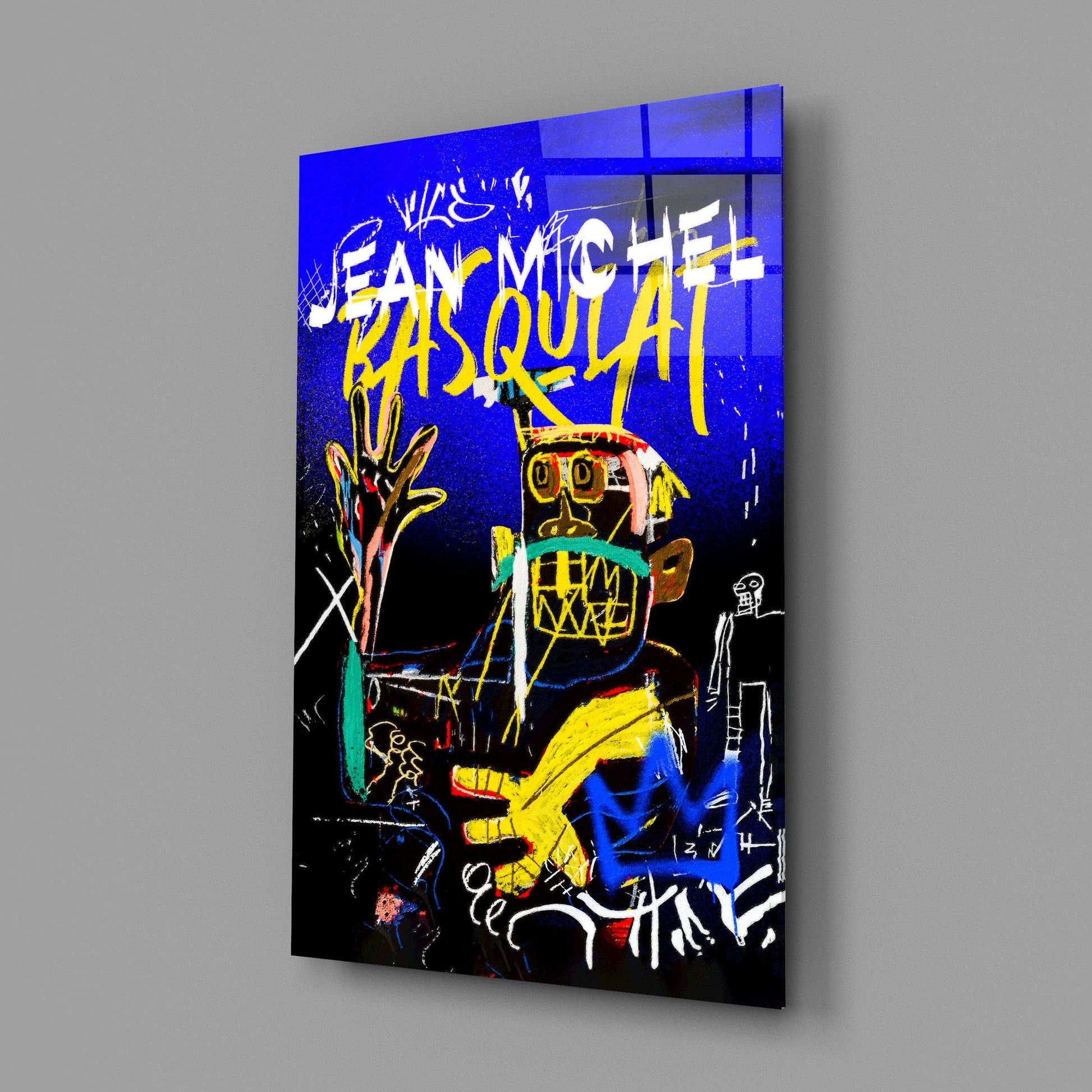 Style of Jean-Michel Basquiat Glass Wall Art || Designers Collection