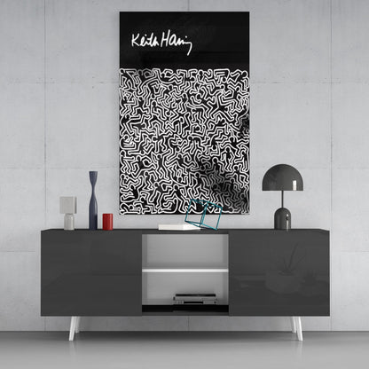 Style of Keith Haring Glass Wall Art || Designers Collection