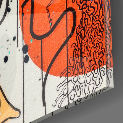 Style of Keith Haring Glass Wall Art || Designers Collection
